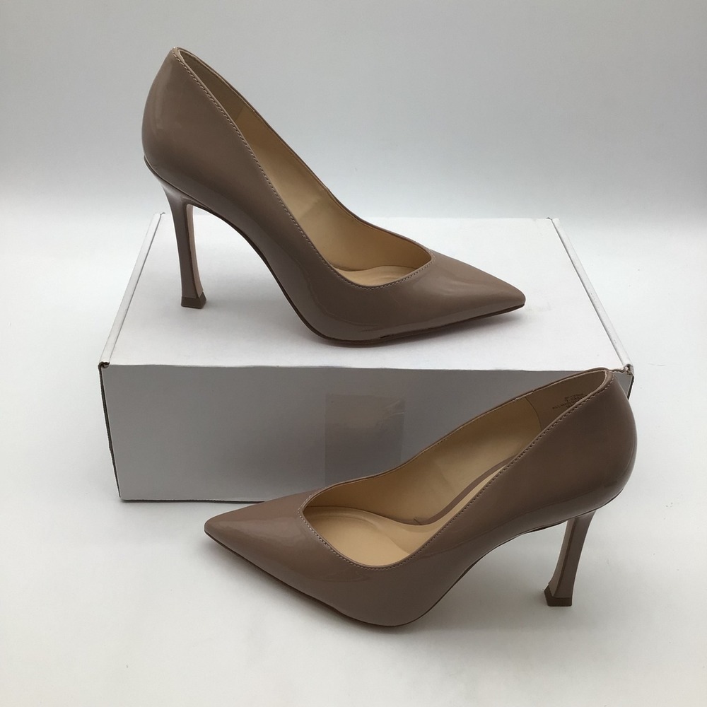 Jessica Simpson Lyrik Pointed Toe Pump Chai Latte Patent Stiletto Size 7.5 M NEW